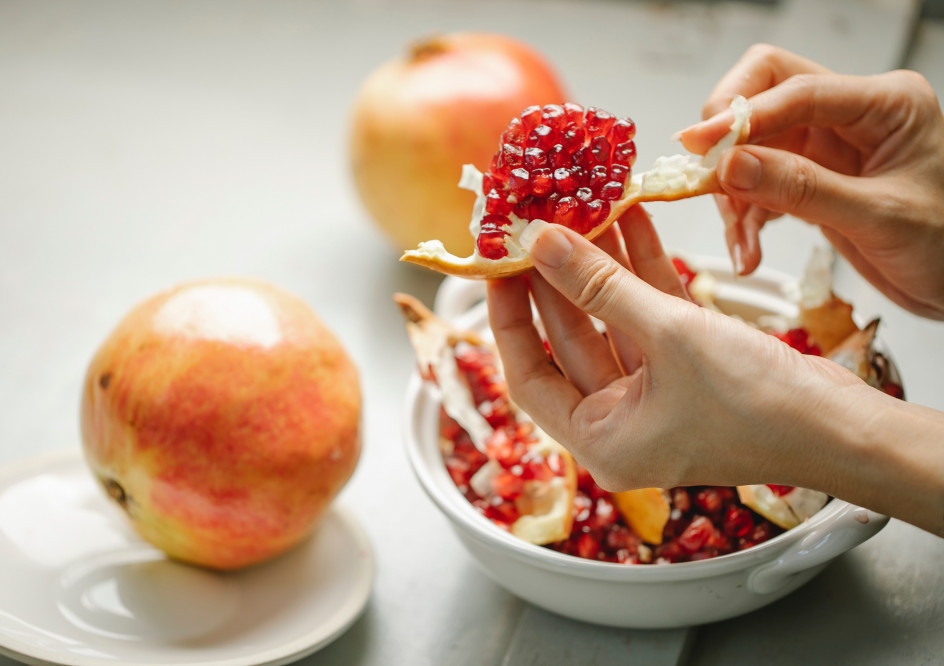 open cut pomegranate